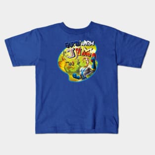 Retro Video Game Cartoon Character Worm Kids T-Shirt